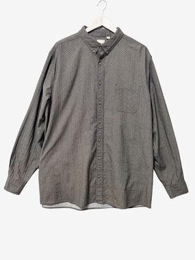 ROWM Mens Button Down Shirt Size 2XT NWOT Long Sleeve Gray Print